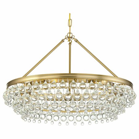 CRYSTORAMA 6 Lightvibrant Gold Clectic Chandelier Draped In Clear Glass Drops 275-VG